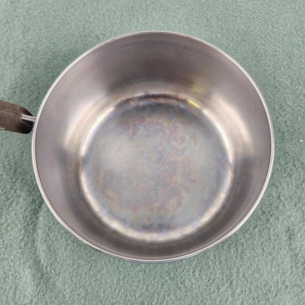 Vintage REVERE WARE 1 Qt Saucepan PRE-1968 Copper Bottom USA Double Ring W/ Lid